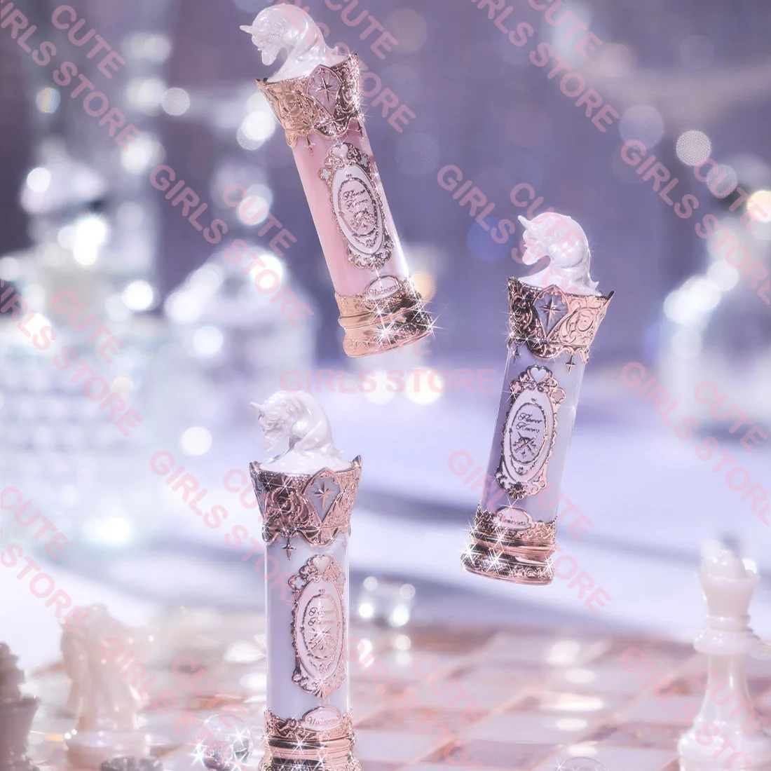 Flower Knows Knight Unicorn Glazed Lipstick: High Pigment Long-Lasting Non-Stick Lip Gloss for Makeup Enthusiasts - Image 6