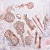 Flower Knows Knight Unicorn Makeup Set Eyeshadow Blush Lipstick Loose Powder Long Lasting Fantasy Princess Beauty Kit Cosmetics