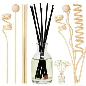 Flower Scent Aromatherapy Sticks Long-Lasting Home Scent Rattan Diffuser No Fire Safe Aromatic Supplies for Living Room Office