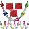 Foil Garland Christmas Garland Home Decoration Ceiling Hanging Decor Christmas Wreath Decorative Garlands Party Supplies