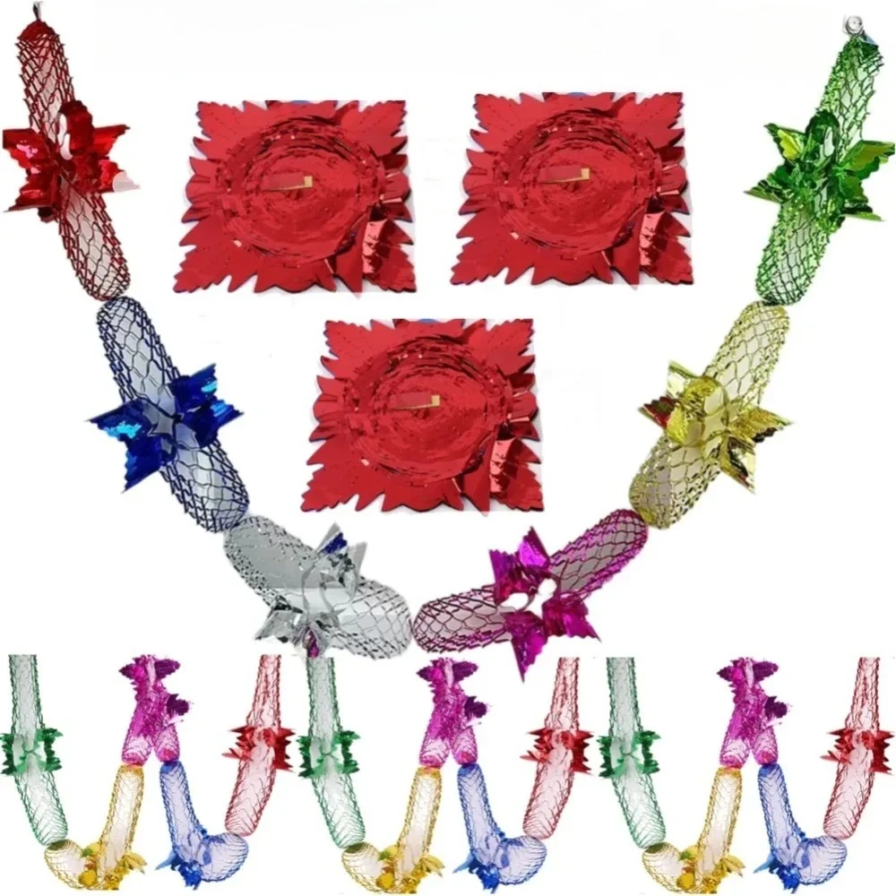 Foil Garland Christmas Garland Home Decoration Ceiling Hanging Decor Christmas Wreath Decorative Garlands Party Supplies