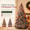 Folding and Retractable Christmas Tree with LED Light Decoration 120CM To 180CM High-end Christmas Tree Home Party Decoration