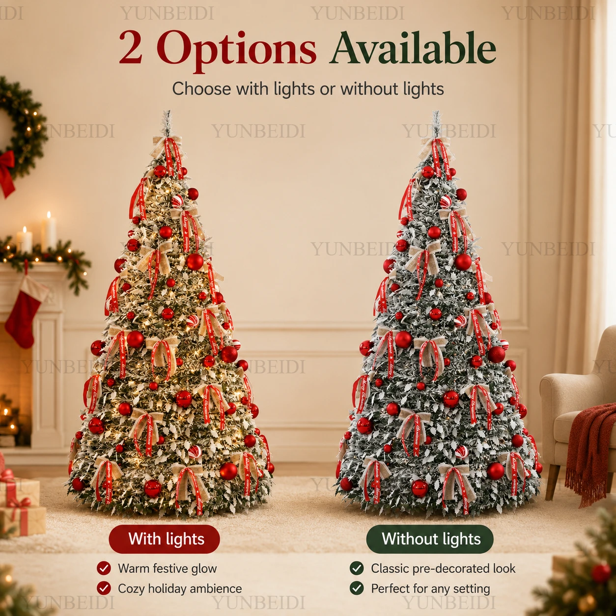 Folding and Retractable Christmas Tree with LED Light Decoration 120CM To 180CM High-end Christmas Tree Home Party Decoration - Image 5