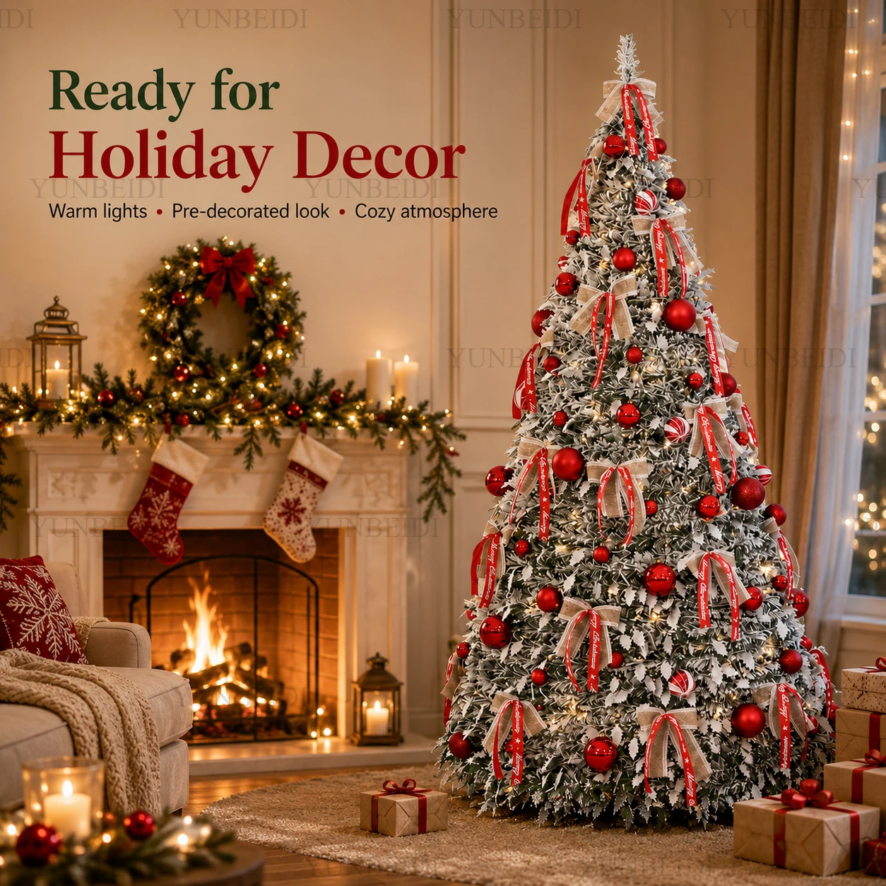 Folding and Retractable Christmas Tree with LED Light Decoration 120CM To 180CM High-end Christmas Tree Home Party Decoration - Image 6