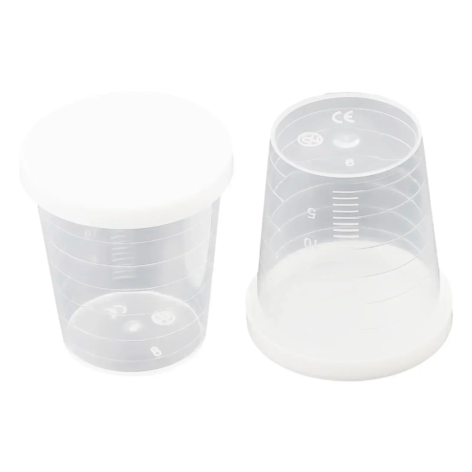 For Baking Beaker Liquid Measure Jug Cup Containe 10Pcs 30ml Medicine Measuring Measure Cups With White Lids Cap Clear Container - Image 6