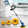 For Makita Battery Handheld Electric Cleaning Brush, Extendable Electric Floor Cleaning Polishing Sweeping Machine (No Battery)