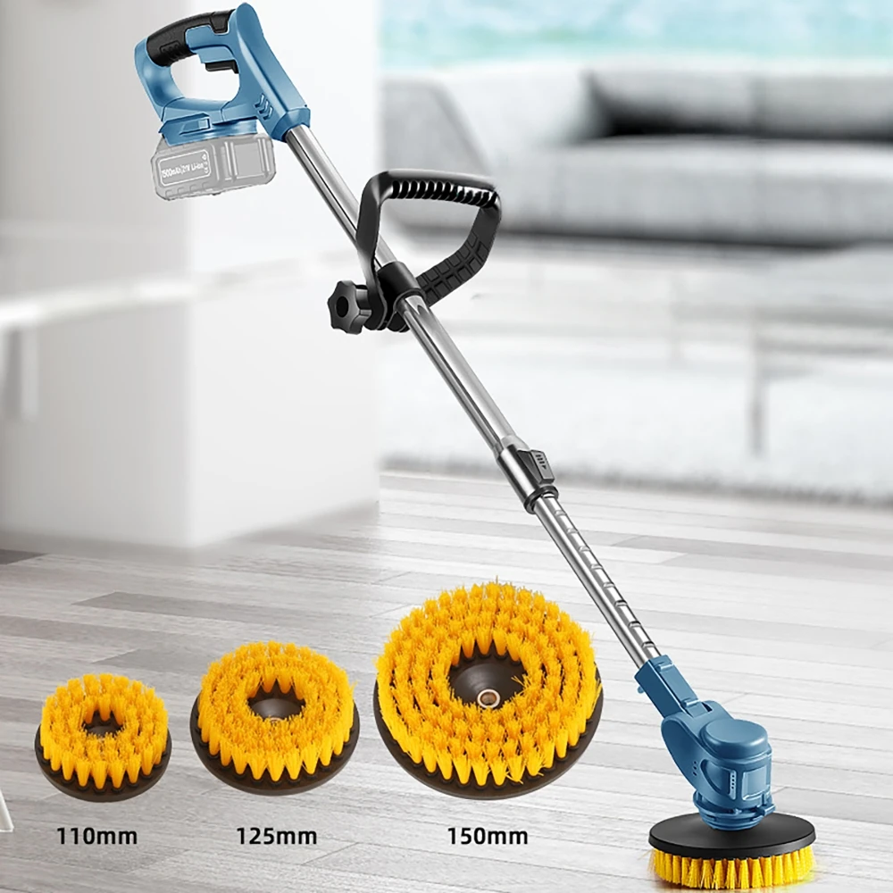 For Makita Battery Handheld Electric Cleaning Brush, Extendable Electric Floor Cleaning Polishing Sweeping Machine (No Battery)