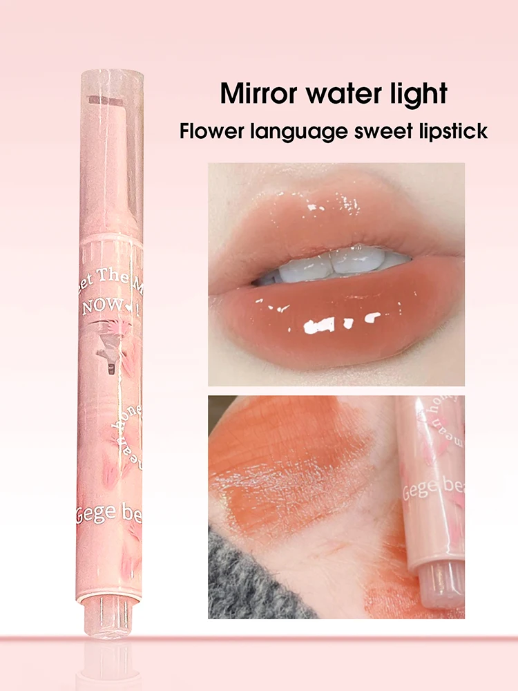Gege bear flower words honey lipstick moisturizing mirror gloss jelly love lipstick lipstick pen - Image 6