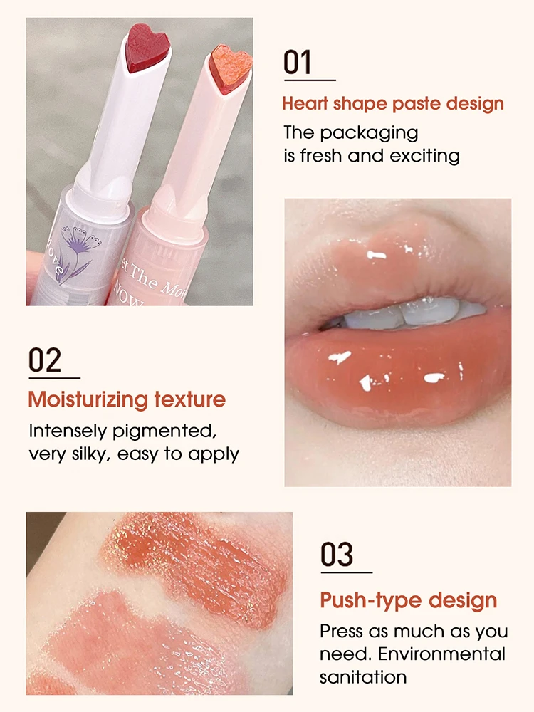 Gege bear flower words honey lipstick moisturizing mirror gloss jelly love lipstick lipstick pen - Image 4