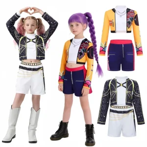Girl clothing Sets Children Cartoon Cosplay Suits Kids K-Pop Stage Performance 2Pcs Girls Movie Role-playing Costume Outfits