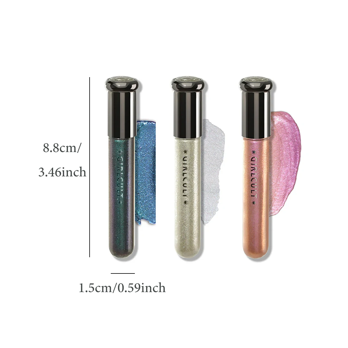 Girlcult Hallucination Liquid Eyeshadow,Fine Glitter Particles,Metallic Shine,Iridescent Shift,Eye Highlighting,Creative Makeup - Image 3