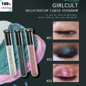 Girlcult Hallucination Liquid Eyeshadow,Fine Glitter Particles,Metallic Shine,Iridescent Shift,Eye Highlighting,Creative Makeup