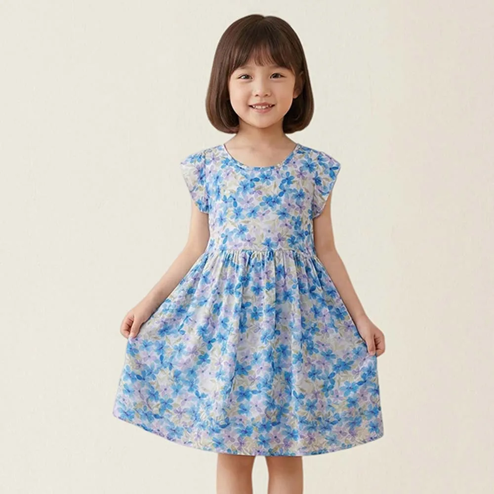 Girls Polk Dots Flying Sleeve Dresses Kids Botique Clothes for 2 to 14 Years Teen Girls Dress Party Beach Princess Dresses - Image 2