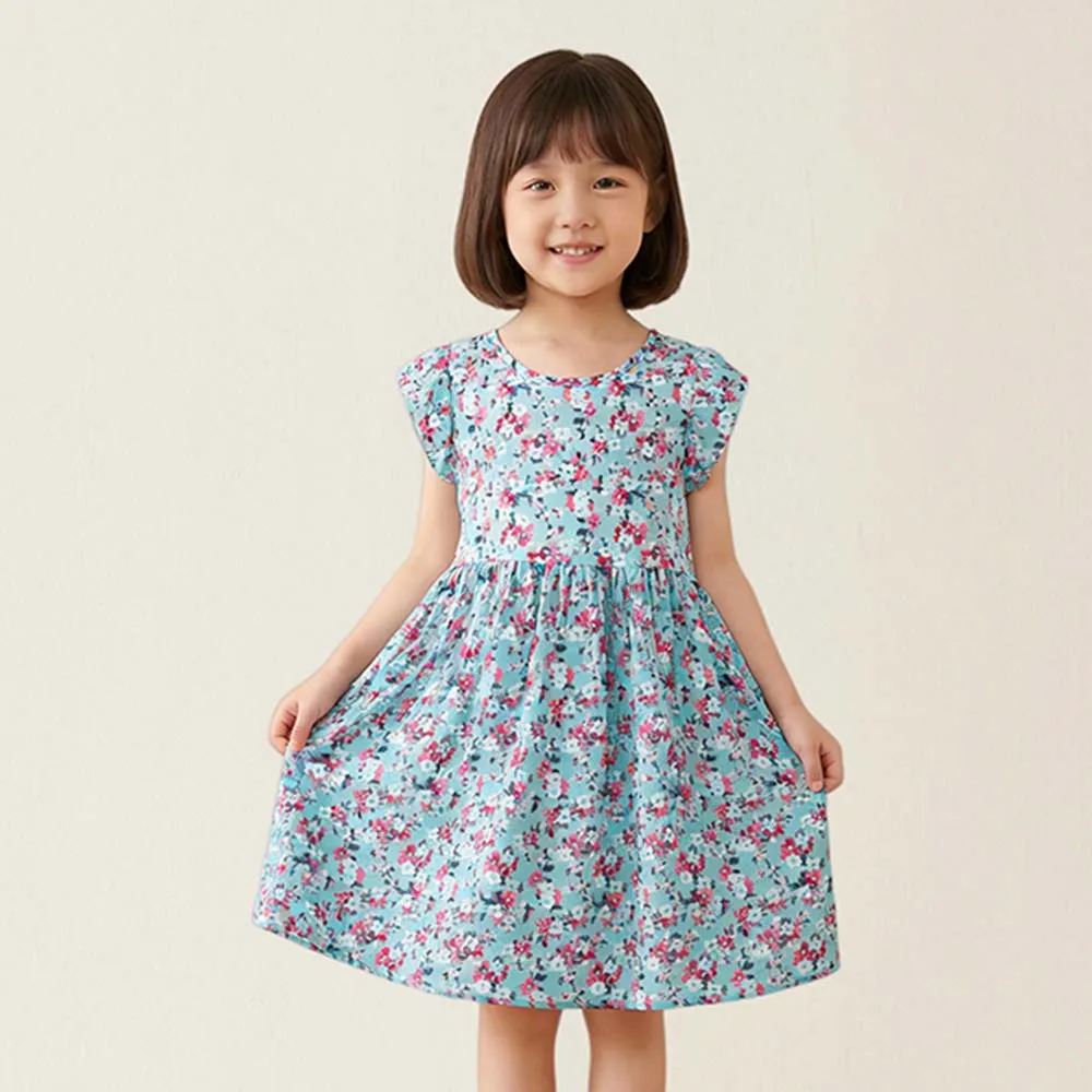 Girls Polk Dots Flying Sleeve Dresses Kids Botique Clothes for 2 to 14 Years Teen Girls Dress Party Beach Princess Dresses - Image 4
