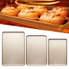 Gold 9/11/13inch Oven Baking Pan Rectangle Nonstick Bread Tray Carbon Steel Cake Baking Tray