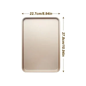 Gold 9/11/13inch Oven Baking Pan Rectangle Nonstick Cake Baking Tray Carbon Steel Bake Mold