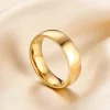Gold Color Wedding Band Engagement Stainless steel Ring for Women Men US Sizes 4 5 6 7 8 9 10 11 12 13 14 15 Free Shipping