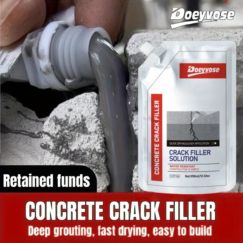 Gray Concrete Crack Filler 350/500ml Self Leveling Waterproof Sealant Cement Road Floor Gap Repair Glue