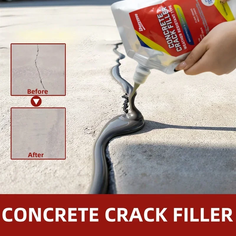 Gray Concrete Crack Filler 350/500ml Self Leveling Waterproof Sealant Cement Road Floor Gap Repair Glue - Image 5