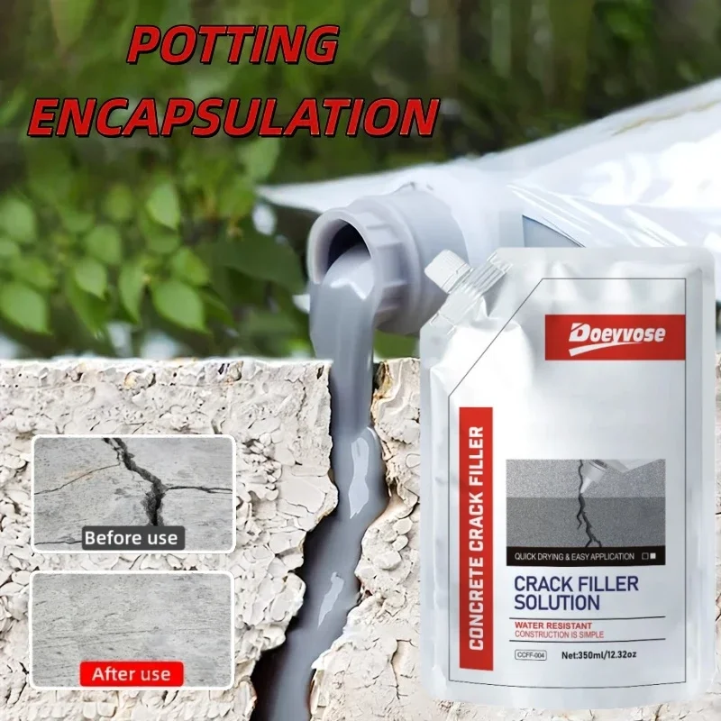 Gray Concrete Crack Filler 350/500ml Self Leveling Waterproof Sealant Cement Road Floor Gap Repair Glue - Image 3
