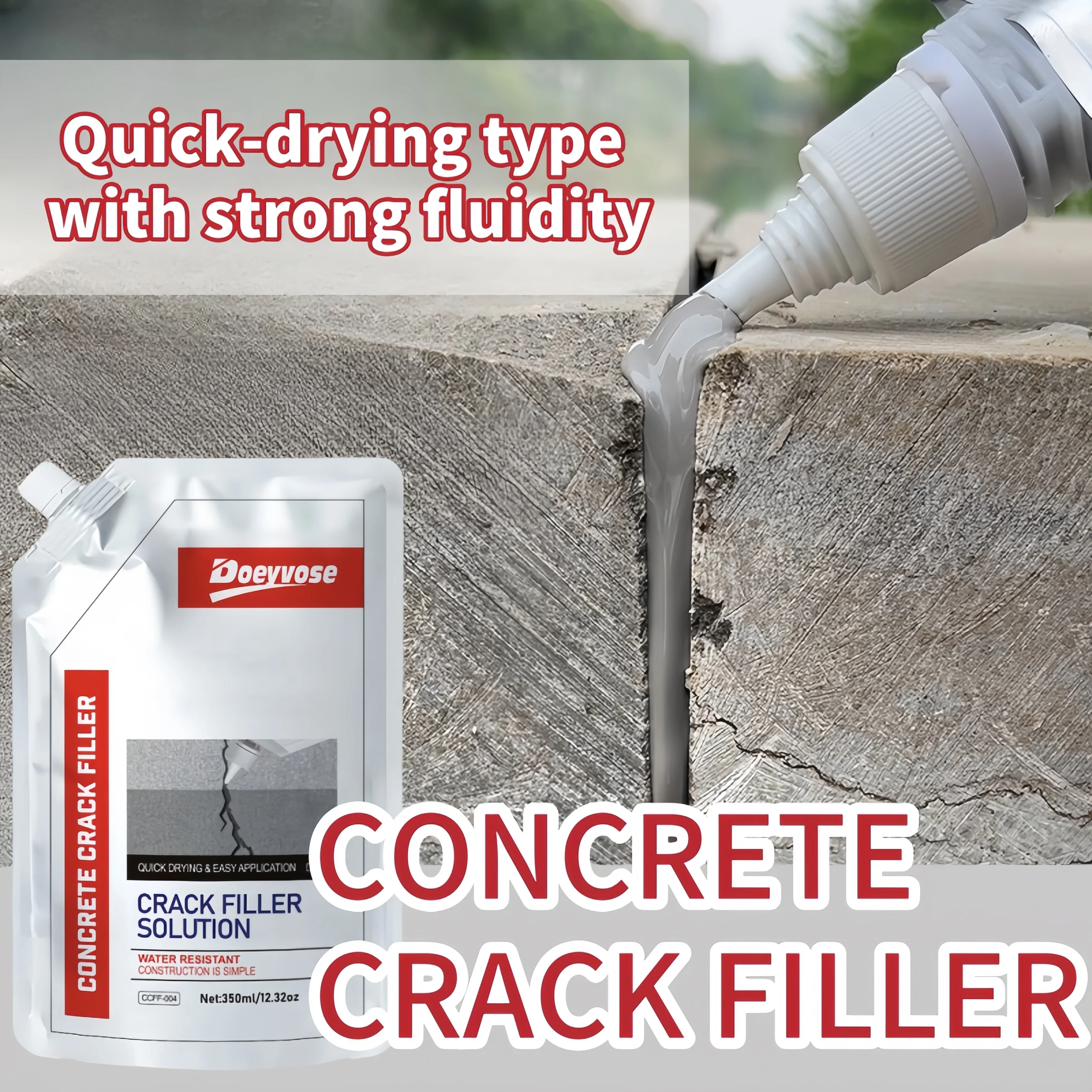 Gray Concrete Crack Filler 350/500ml Self Leveling Waterproof Sealant Cement Road Floor Gap Repair Glue - Image 5