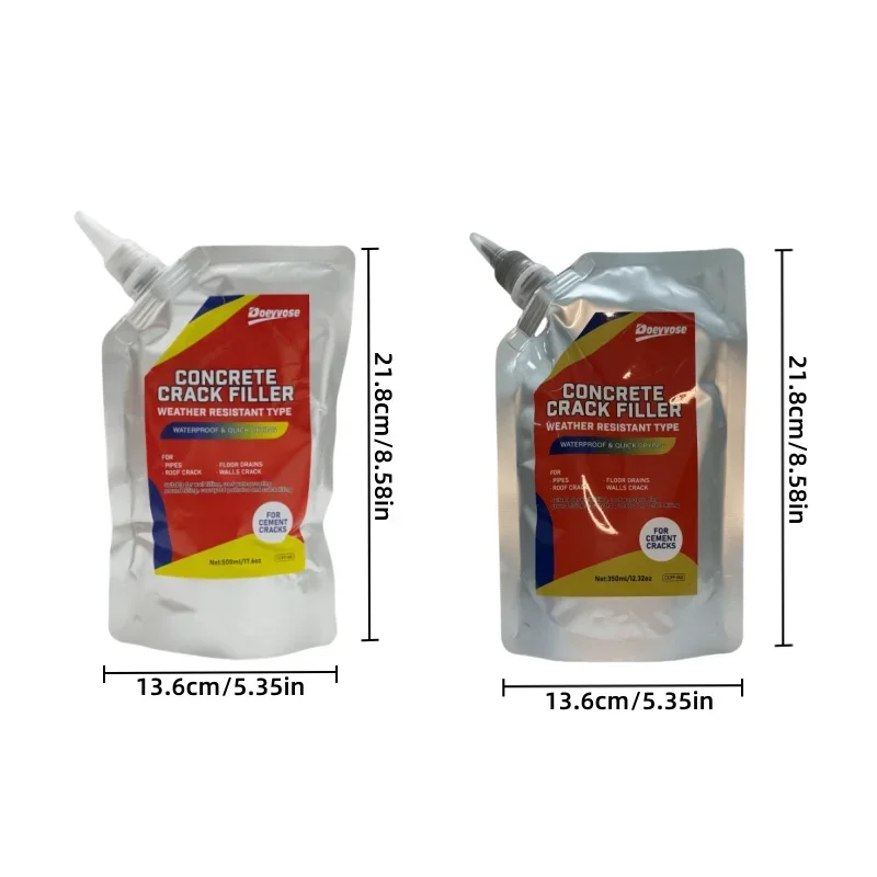 Gray Concrete Crack Filler 350/500ml Self Leveling Waterproof Sealant Cement Road Floor Gap Repair Glue - Image 2