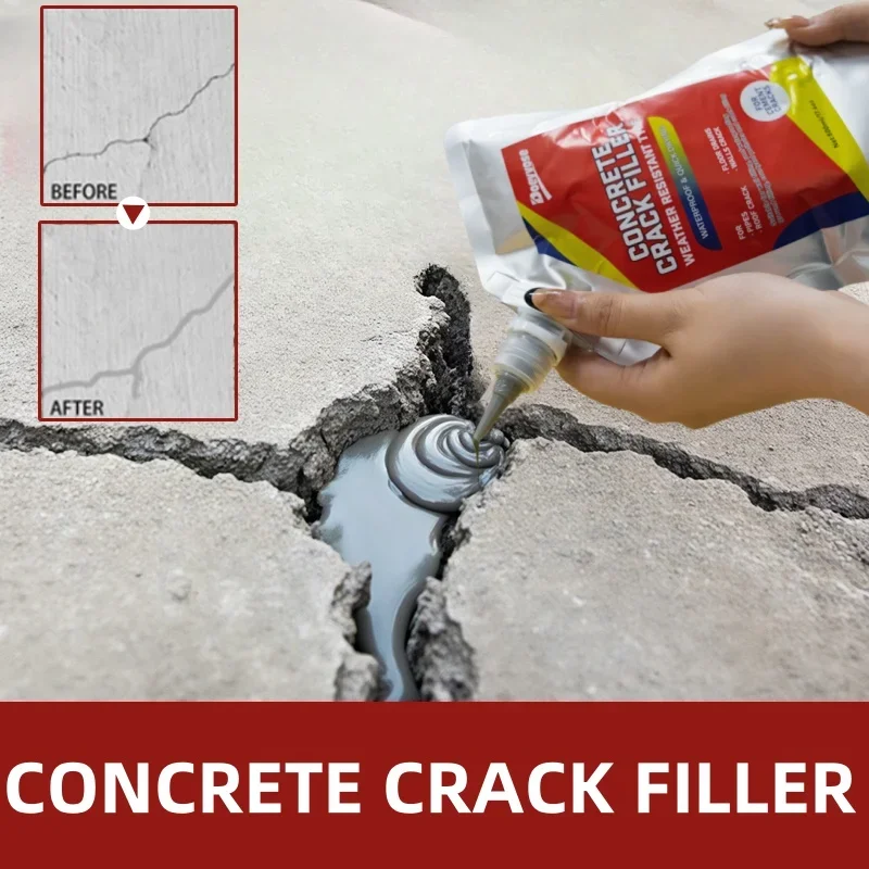 Gray Concrete Crack Filler 350/500ml Self Leveling Waterproof Sealant Cement Road Floor Gap Repair Glue - Image 4