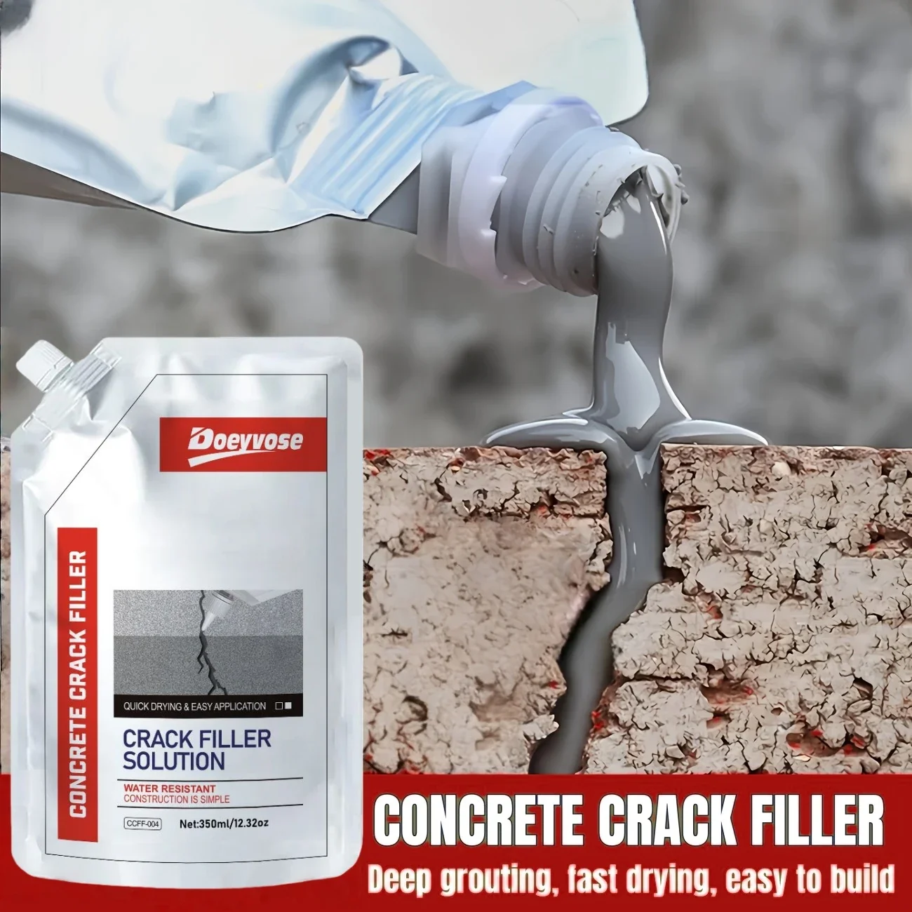 Gray Concrete Crack Filler 350/500ml Self Leveling Waterproof Sealant Cement Road Floor Gap Repair Glue - Image 4