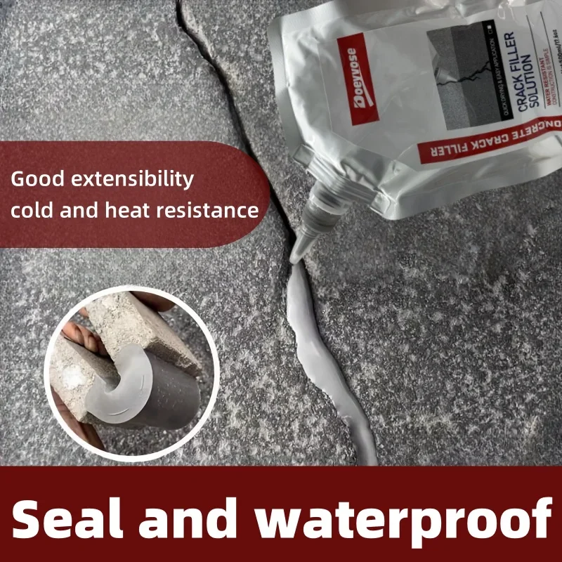 Gray Concrete Crack Filler 350/500ml Self Leveling Waterproof Sealant Cement Road Floor Gap Repair Glue - Image 6