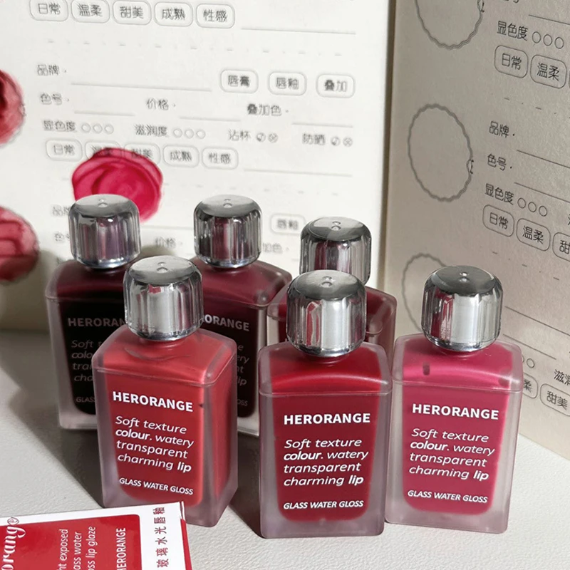 HERORANGE Light Glass-Like Lip Lacquer - Mirror Shine, Hydrating Formula; Smudge-Proof, Long-Wear, and Skin-Brightening - Image 2