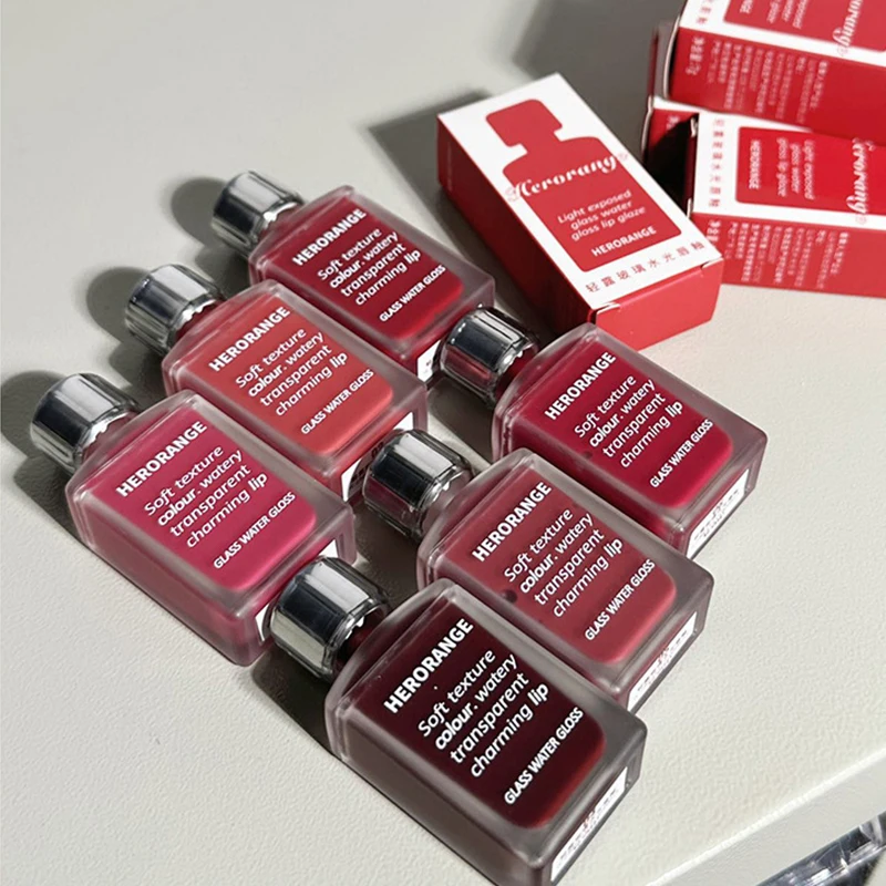 HERORANGE Light Glass-Like Lip Lacquer - Mirror Shine, Hydrating Formula; Smudge-Proof, Long-Wear, and Skin-Brightening - Image 5