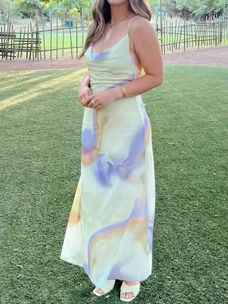 HH Women Elegant Sleeveless Backless Summer Sling Long Dress Leopard Print Retro Slim A-Line Dress 2026 Beach Vacation Dresses - Image 5
