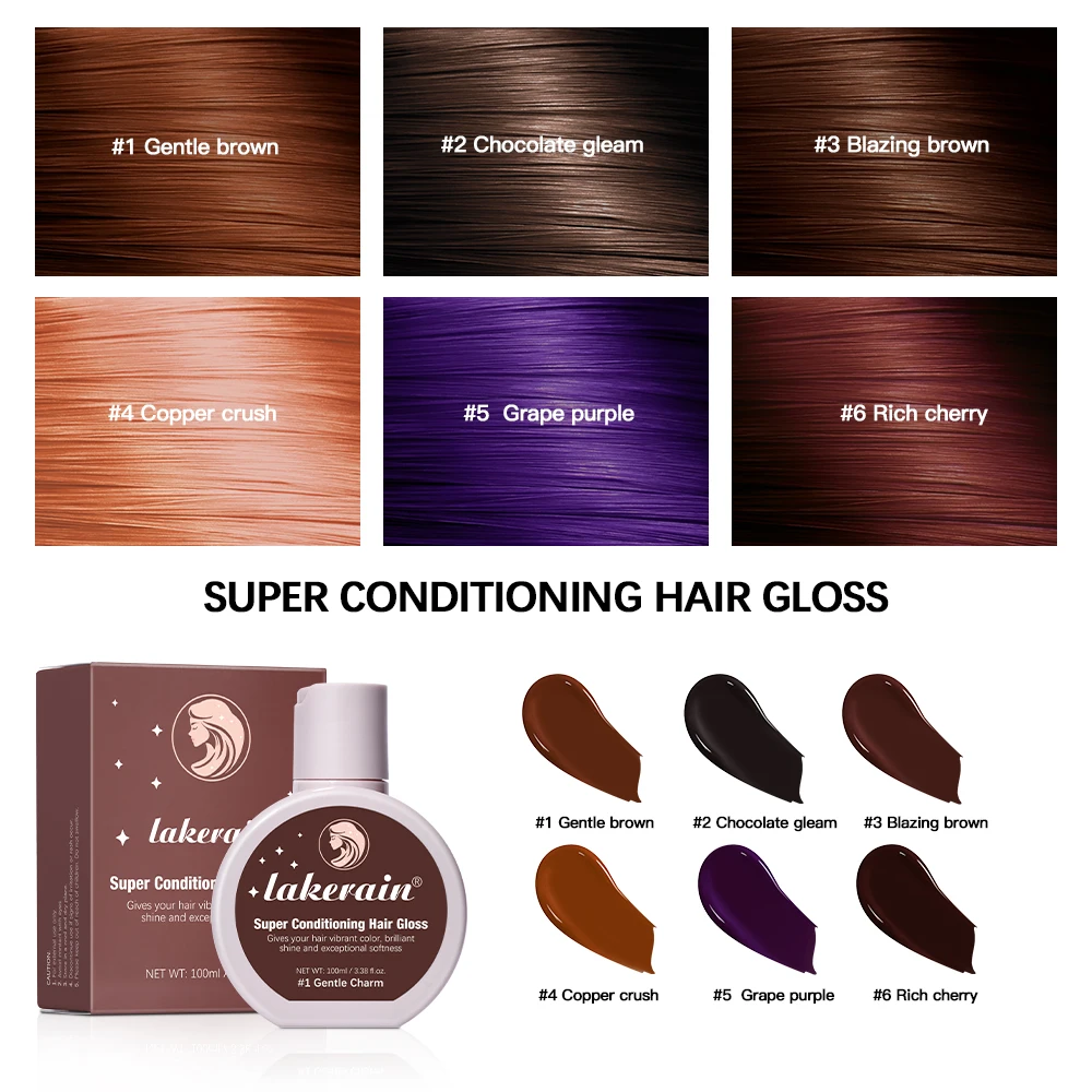 Hair Glaze Super Gloss Color Conditioning Gloss Rinse Out Semi-Permanent Hair Gloss that Enhances Color Nourish and repair Easy - Image 3