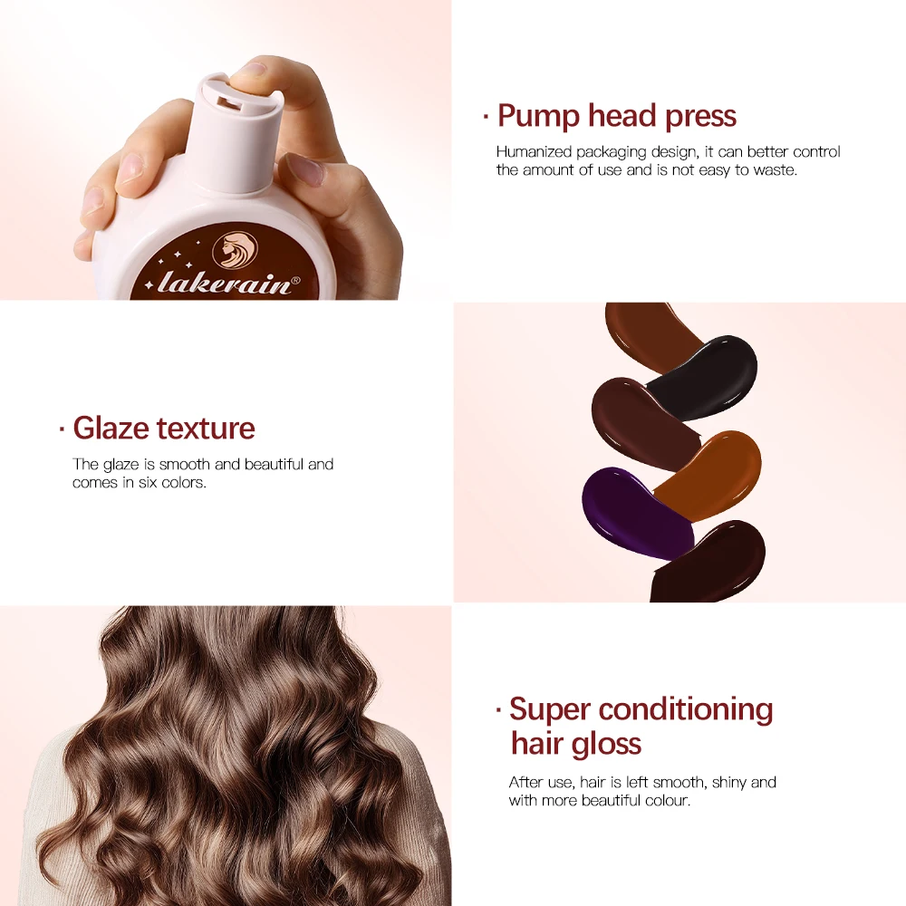 Hair Glaze Super Gloss Color Conditioning Gloss Rinse Out Semi-Permanent Hair Gloss that Enhances Color Nourish and repair Easy - Image 5
