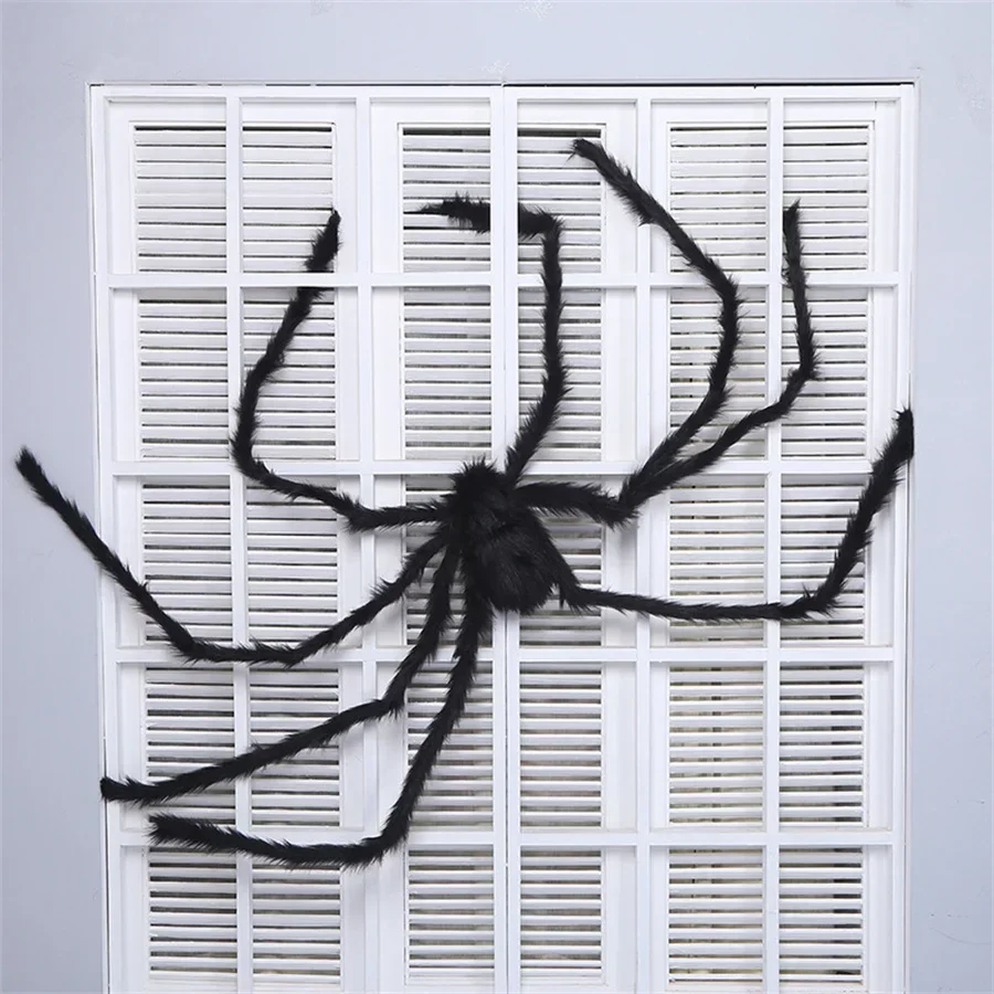 Halloween Black Scary Giant Spider Huge Spider Web Halloween Decoration for Home Bar Haunted House Props Holiday Outdoor Decor - Image 6