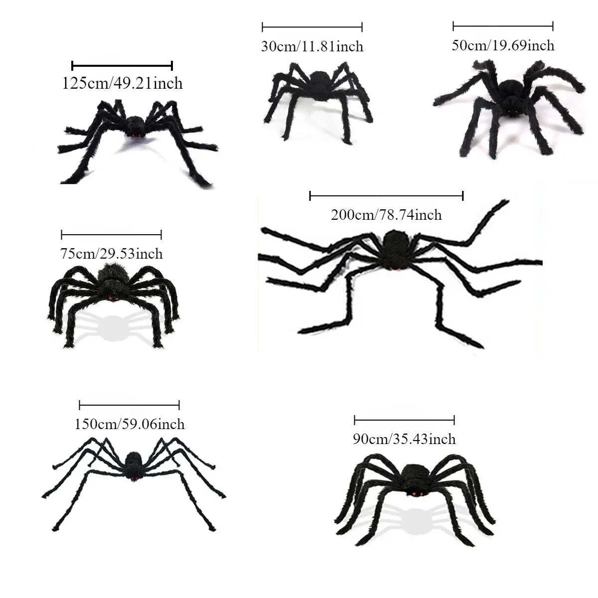 Halloween Black Scary Giant Spider Huge Spider Web Halloween Decoration for Home Bar Haunted House Props Holiday Outdoor Decor - Image 5