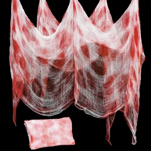 Halloween Bloody Creepy Cloth Tablecloth Spooky Gauze Wrap Haunted House Horror Party Window Door Curtain Terror Scene DIY Decor