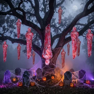 Halloween Corpse Crime Scene Props Haunted House Hanging Ghost Decors Bloody Fake Body Outdoor Scary Party Decorations Supplies