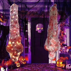 Halloween Dead Props Horror Outdoor Decoration Creepy Corpse Lamp Set Scary Fake Victim Haunted House Home Hanging DIY Halloween
