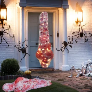 Halloween Decoration Corpse Scary Dead Body Props Cocoon With Light Outdoor Yard Horror Halloween Decoration Haunted House Favor