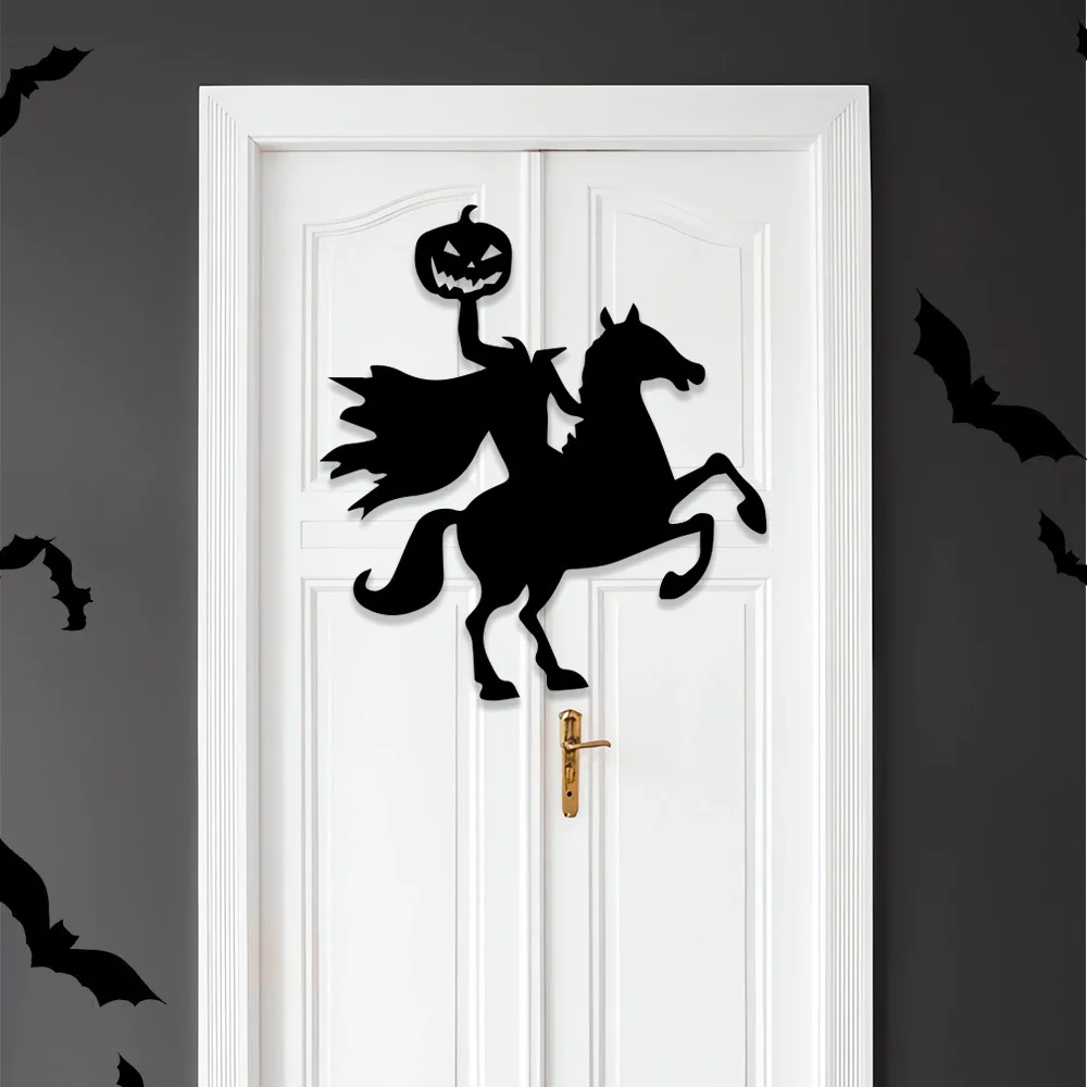 Halloween Decoration Room Door Stickers Window Decor Skeleton Hand Pumpkin DIY Devil Witch Hat Glass Window Stickers Ghost - Image 6
