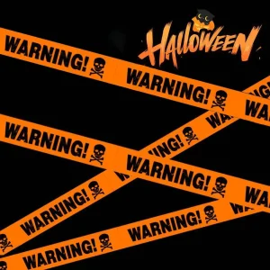 Halloween Decoration Tape,Warning Line,Warning Tape Signs,Window Wall Danger Decoration Props