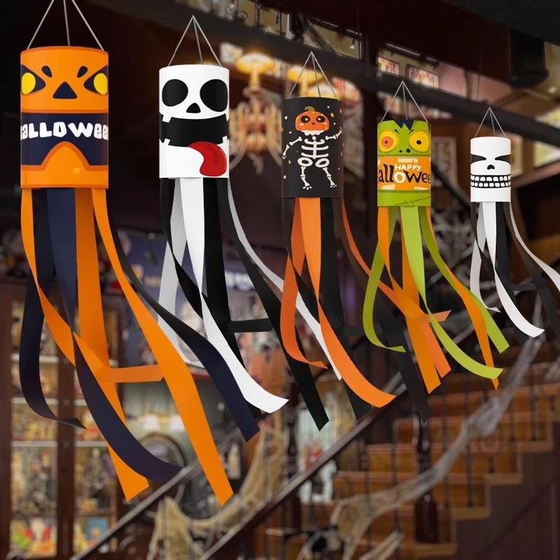 Halloween Decorations Flags Halloween Ghost Hanging Pendant Halloween Hanging Flags DIY Decoration Ghost Day of The Dead Decor - Image 2