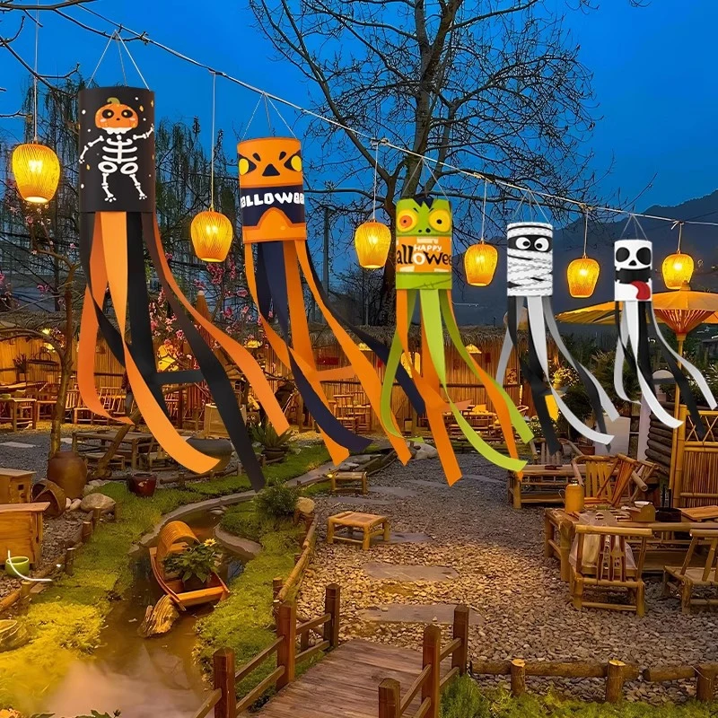 Halloween Decorations Flags Halloween Ghost Hanging Pendant Halloween Hanging Flags DIY Decoration Ghost Day of The Dead Decor - Image 3