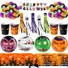 Halloween Ghost Party Decoration Disposable Tableware Balloon Banner Ceiling Door Hanging for Happy Hunting Halloween Supplies