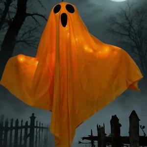 Halloween Glowing Ghost Pendant Props Hanging Ornaments Outdoor DIY Atmosphere Scene Door Hanging Decorations Halloween Decor