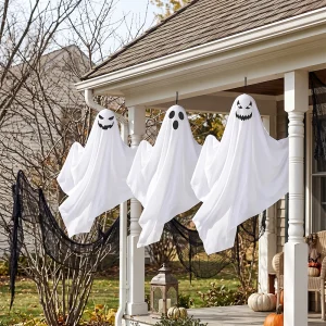 Halloween Hanging Ghost Decoration 25in Scary Flying Ghost Haunted House Indoor Outdoor Porch Yard Halloween Party Decorations