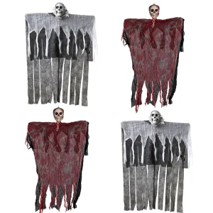 Halloween Hanging Ghost Skeleton Props Scary Creepy Haunted House Decorations Outdoor Yard Tree Horror Reaper Party Supplies DIY