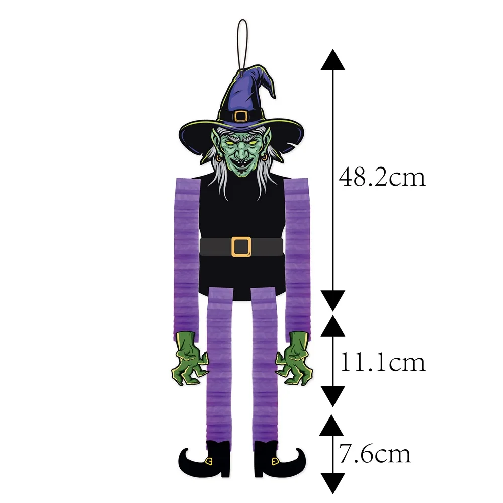 Halloween Hanging Ghosts Witch Pumpkin Decor Skeleton Vampire Door Hanging Ornaments Outdoor Tree Halloween Party Decorations - Image 6