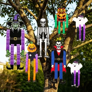 Halloween Hanging Ghosts Witch Pumpkin Decor Skeleton Vampire Door Hanging Ornaments Outdoor Tree Halloween Party Decorations